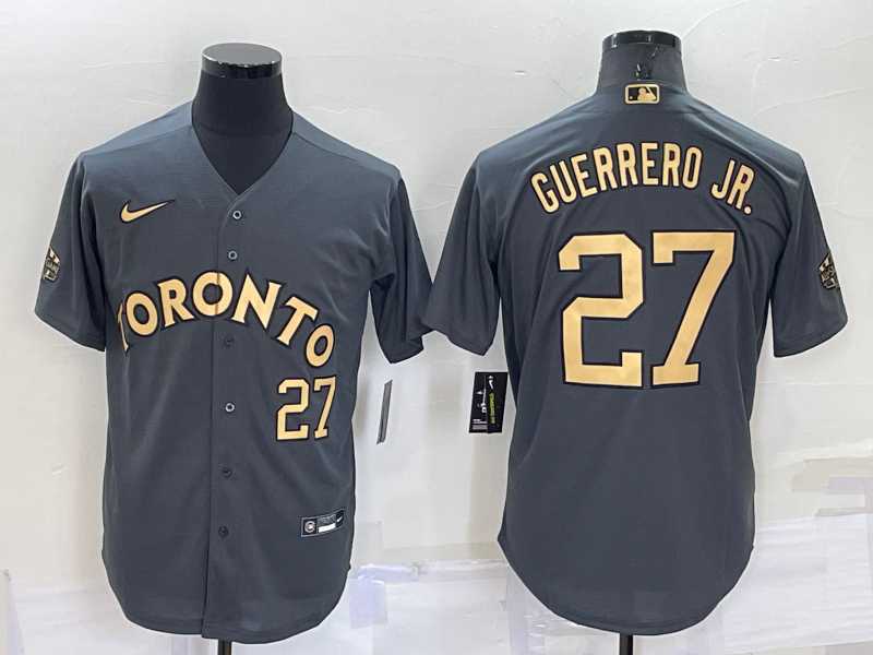 Toronto Blue Jays #27 Vladimir Guerrero Jr Number Grey 2022 All Star Stitched Cool Base Nike Jersey,We sell and wholesale Toronto Blue Jays #27 Vladimir Guerrero Jr Number Grey 2022 All Star Stitched Cool Base Nike Jersey on line form chian!